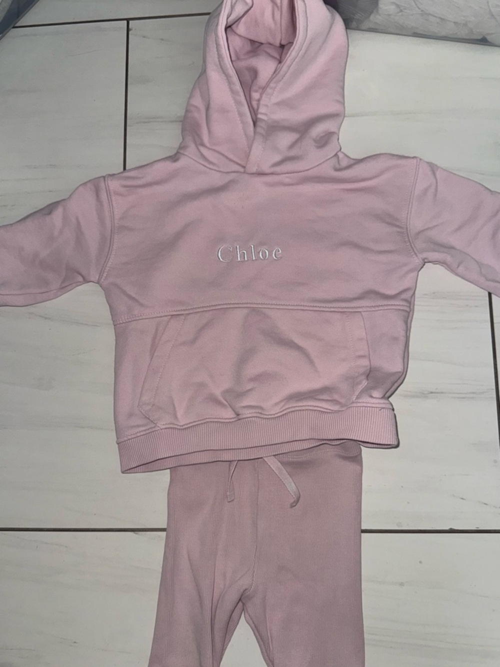 Zara Pink Hoodie Sweatshirt Set